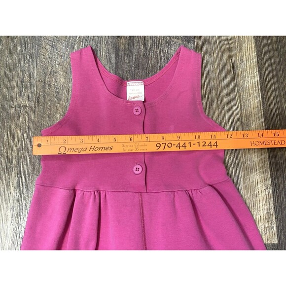 Vtg Hanna Andersson 100cm 3T Pink Cotton Romper Jumpsuit Made in Sweden - Picture 13 of 14